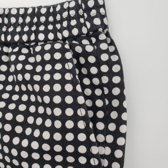 j. Crew Factory Polka Dot Pull-on Black and White Shorts, Size 8 - Picture 2 of 6